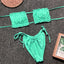 Ensemble de bikini à volants et liens latéraux pour femmes - Maillots de bain premium