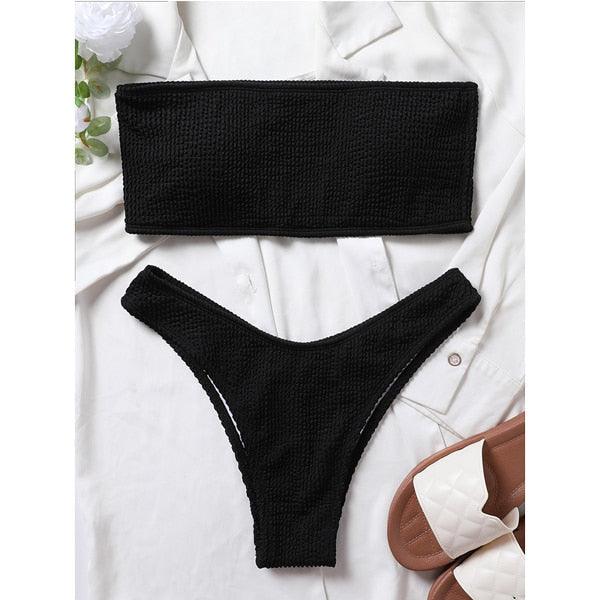 Conjunto de Bikini Elegante con Push-Up para Mujeres