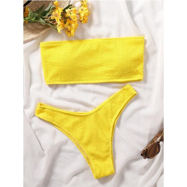 Conjunto de Bikini Elegante con Push-Up para Mujeres