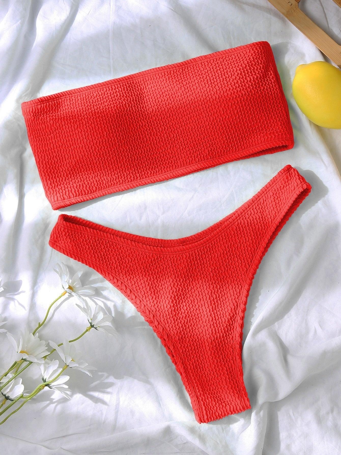 Conjunto de Bikini Elegante con Push-Up para Mujeres