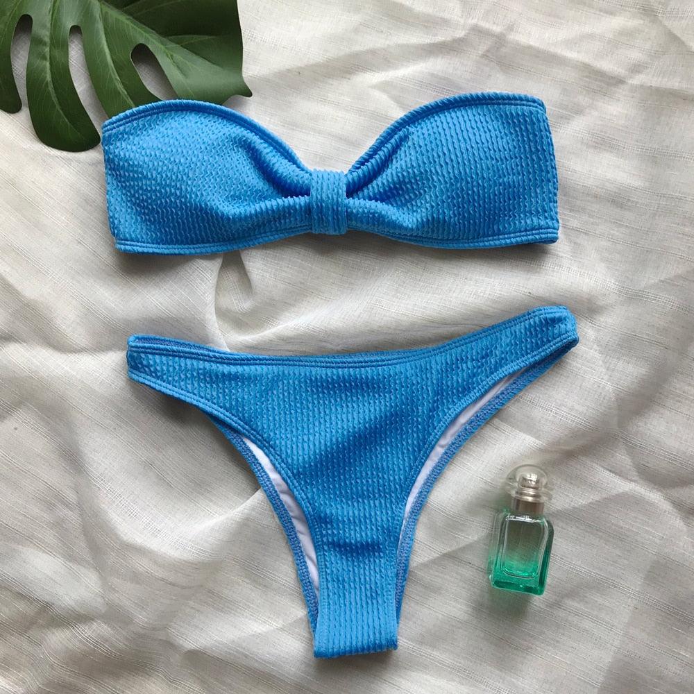 Conjunto de Bikini Elegante con Push-Up para Mujeres