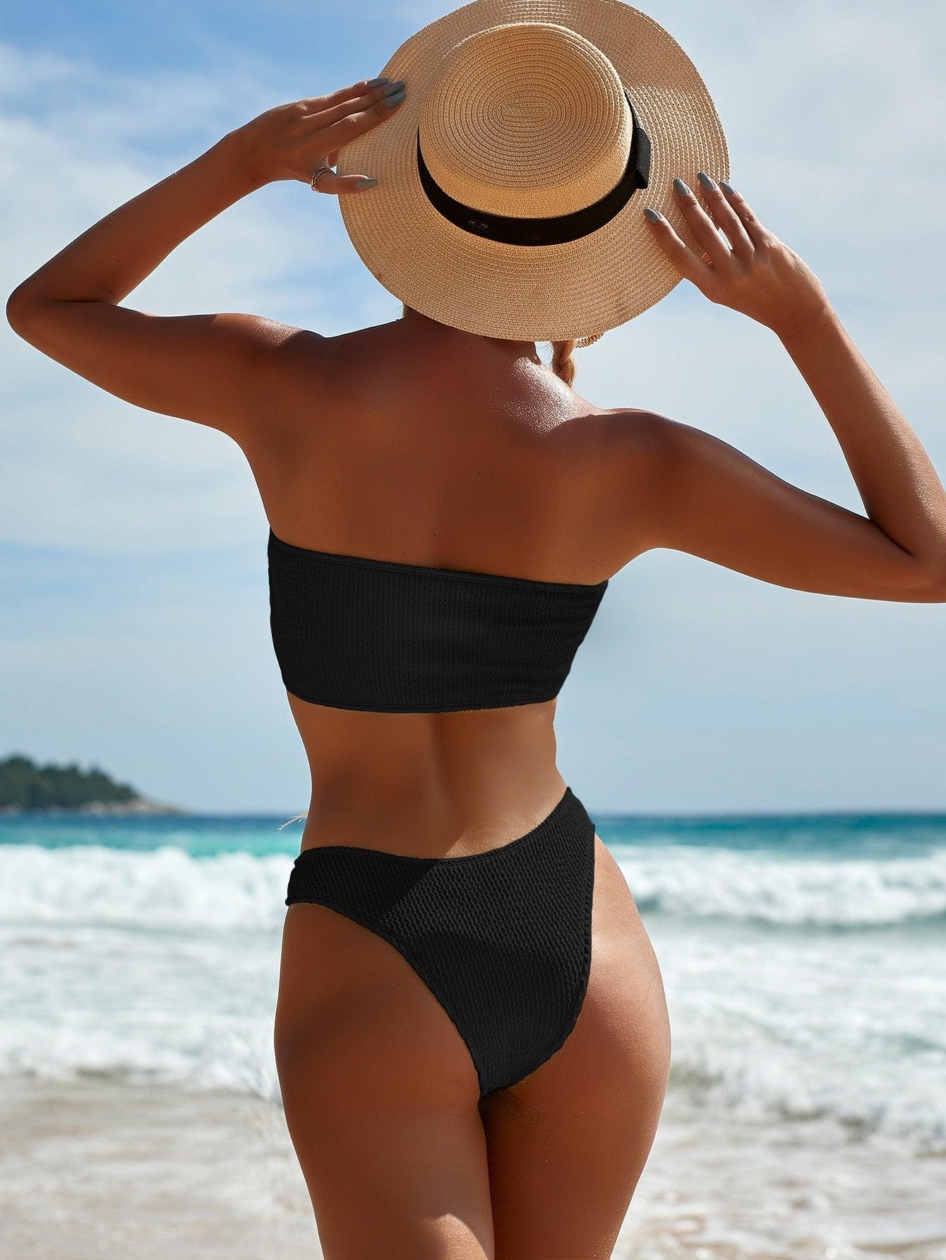 Conjunto de Bikini Elegante con Push-Up para Mujeres