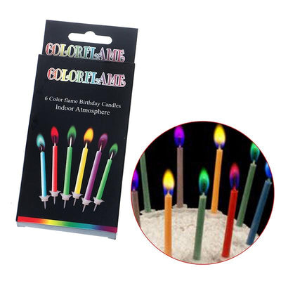 Colorful Birthday Cake Candles with Holders - Premium Quality