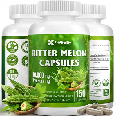 Bitter Melon Capsules, 1000mg - 150 Count, Gluten Free & Non-GMO