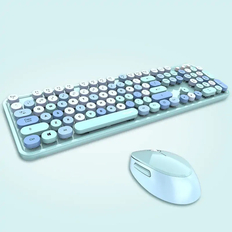 Ensemble de clavier sans fil à touches rondes