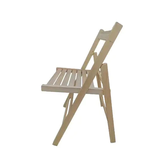 Silla Plegable de Color Natural - Juego de 2