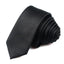 Corbata delgada negra elegante para hombres - Calidad premium