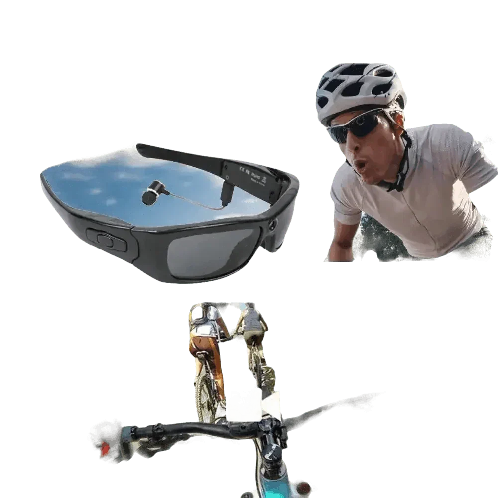Black Camcorder Glasses with HD 1080P Mini Camcorder