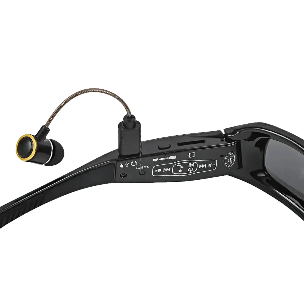 Black Camcorder Glasses with HD 1080P Mini Camcorder