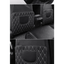 Tapis de protection de siège de voiture noir avec surpiqûres rouges