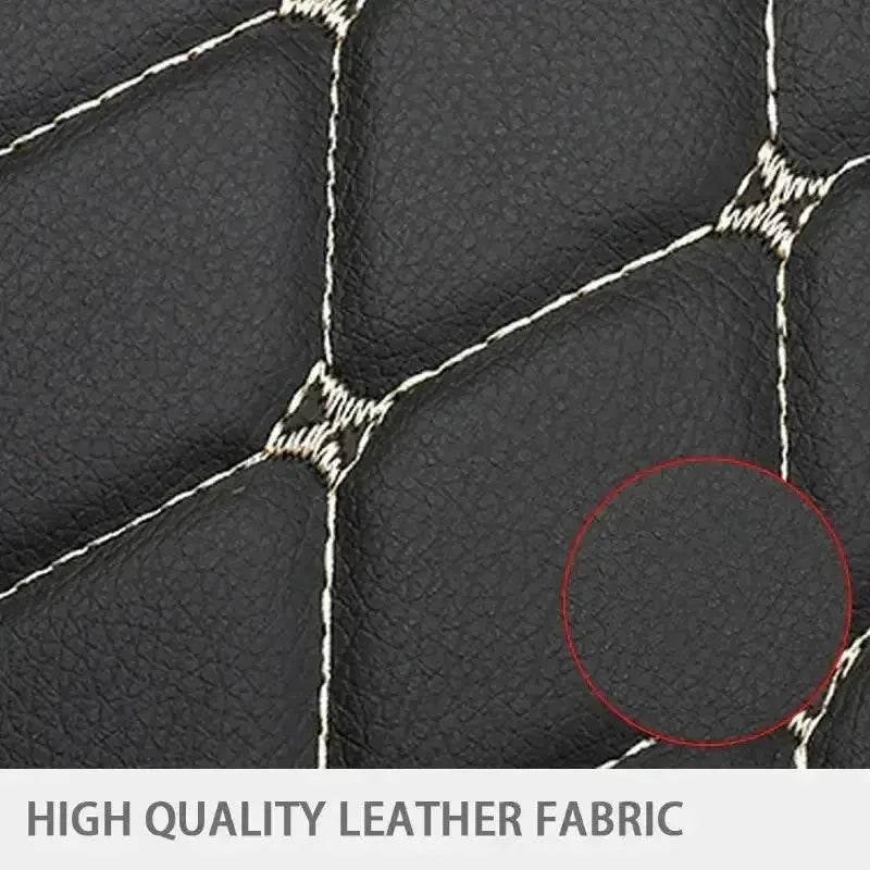 Tapis de protection de siège de voiture noir avec surpiqûres rouges