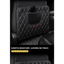 Tapis de protection de siège de voiture noir avec surpiqûres rouges