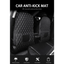 Tapis de protection de siège de voiture noir avec surpiqûres rouges
