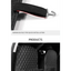 Tapis de protection de siège de voiture noir avec surpiqûres rouges