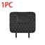 Tapis de protection de siège de voiture noir avec surpiqûres rouges