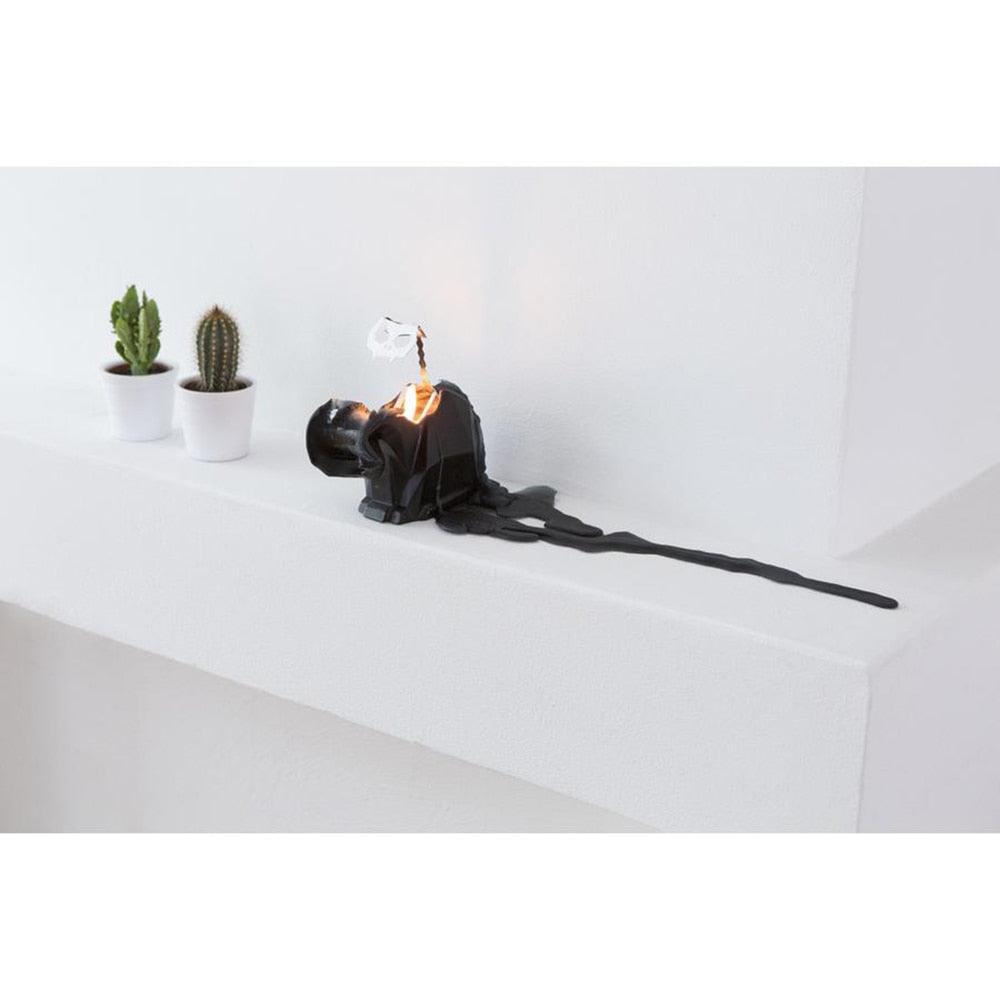 Black Cat Skeleton Candle - Unique Gift for Cat Lovers