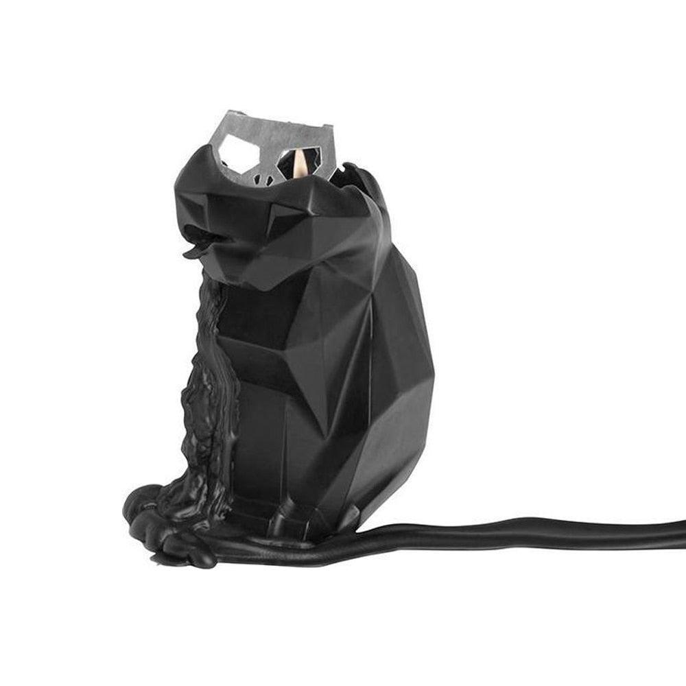 Black Cat Skeleton Candle - Unique Gift for Cat Lovers