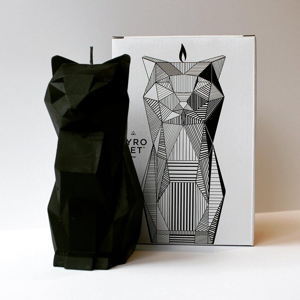 Black Cat Skeleton Candle - Unique Gift for Cat Lovers