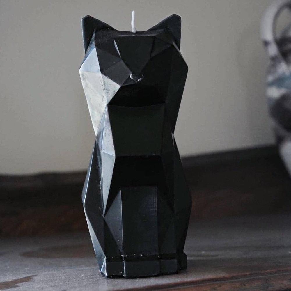 Black Cat Skeleton Candle - Unique Gift for Cat Lovers