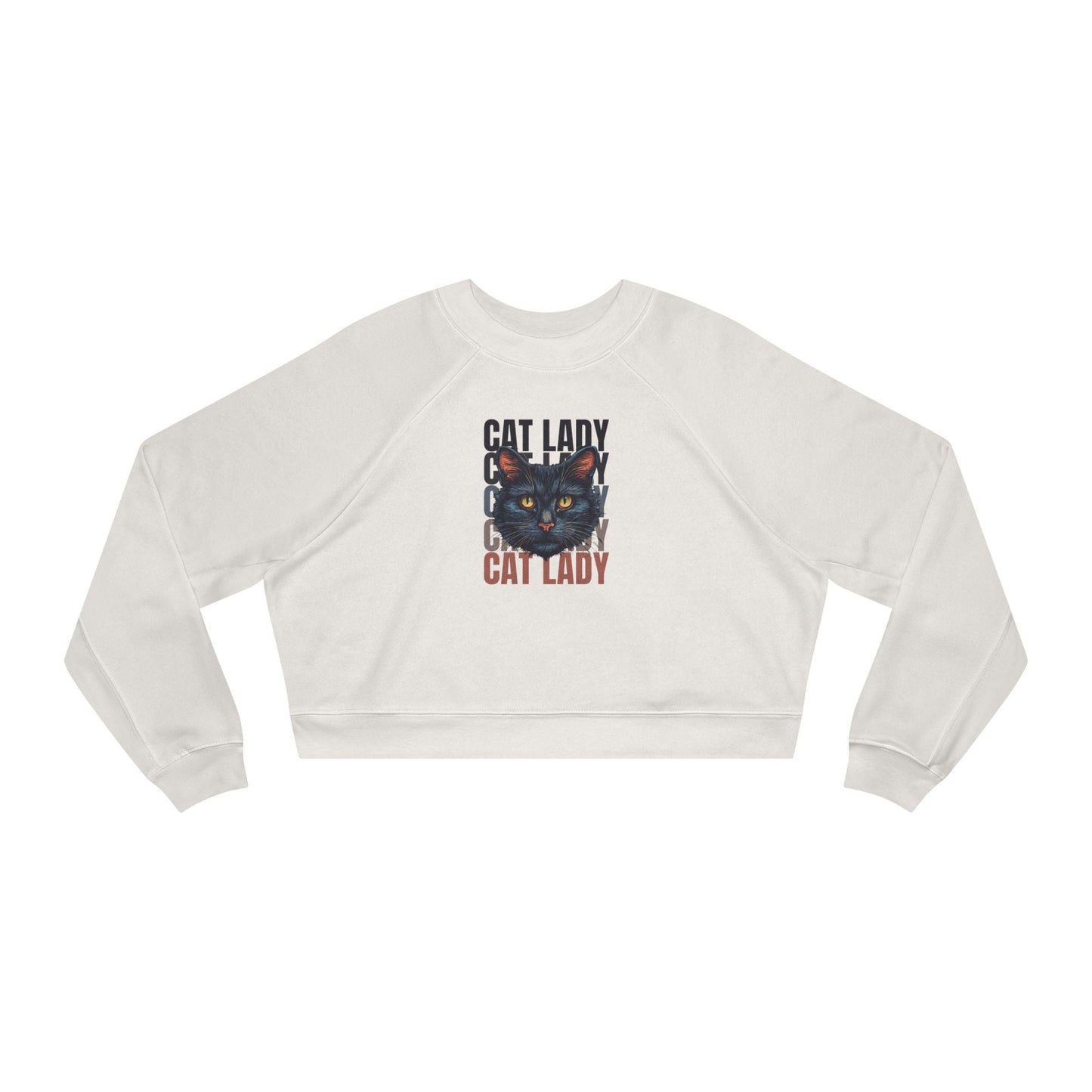 Sudadera recortada de mujer Gato Negro