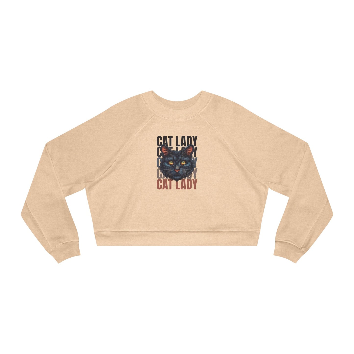 Sudadera recortada de mujer Gato Negro