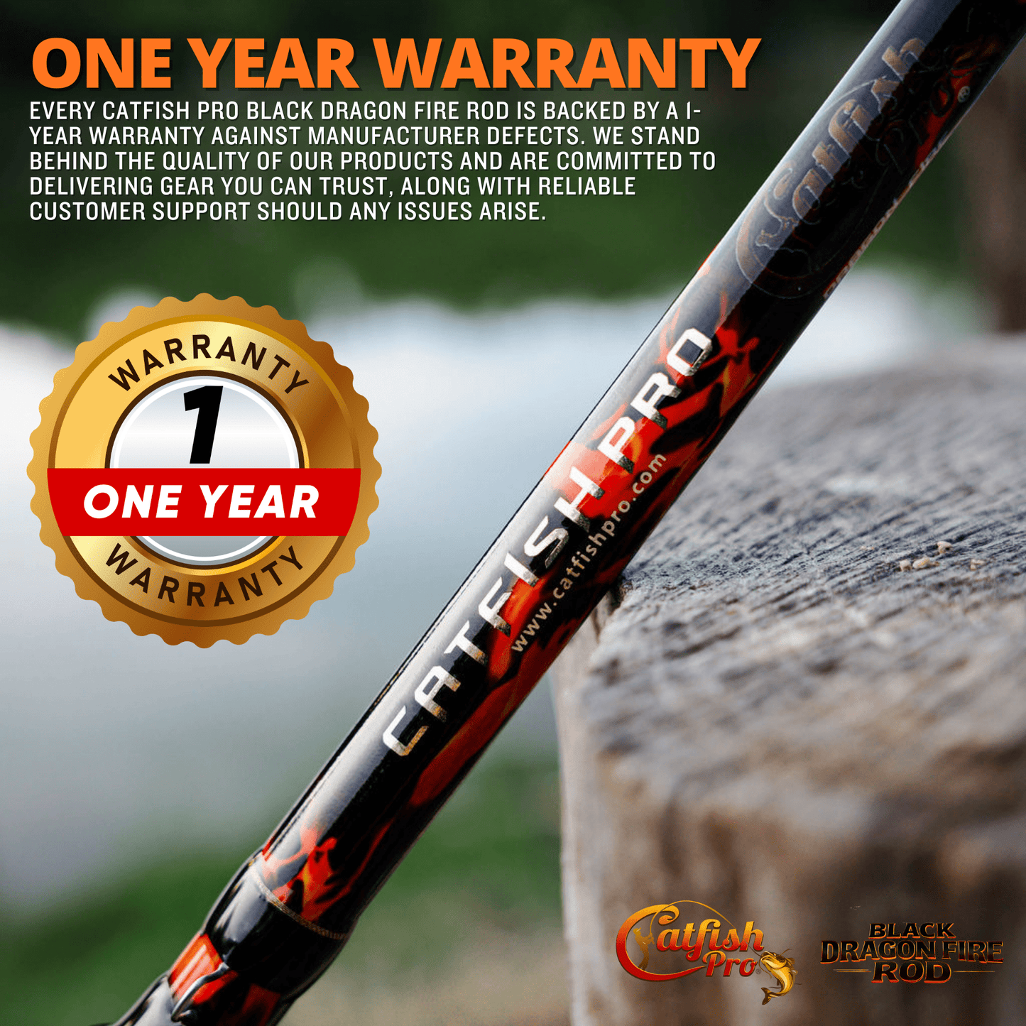 Ultimate Black Dragon Catfish Casting Rod - Korvel