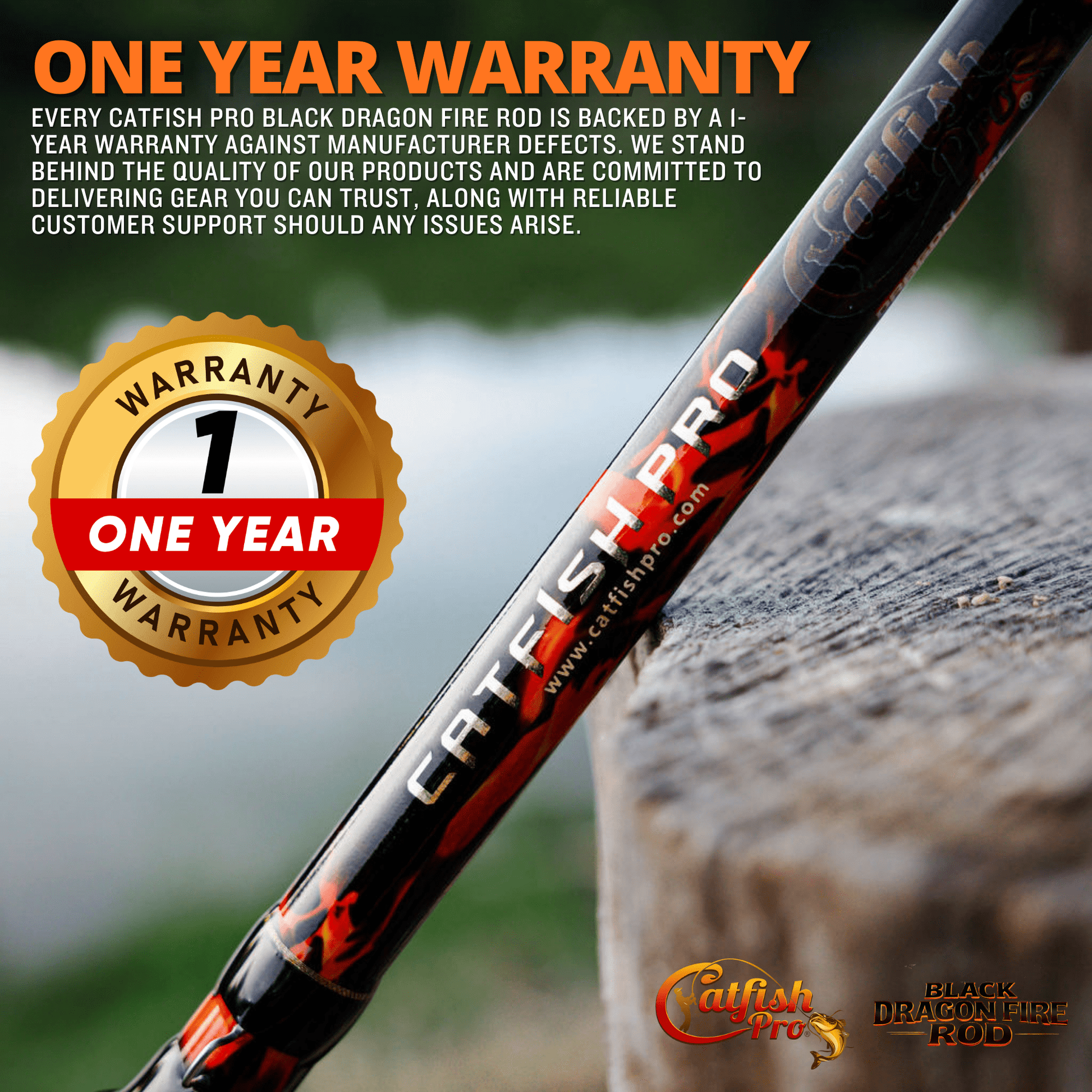 Ultimate Black Dragon Catfish Casting Rod - Korvel