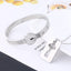 Ensemble de collier et bracelet cœur noir - Bijoux en acier inoxydable