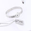 Ensemble de collier et bracelet cœur noir - Bijoux en acier inoxydable