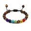 Bracelet en Pierre de Lave Noire avec Charme Couronne pour Couples