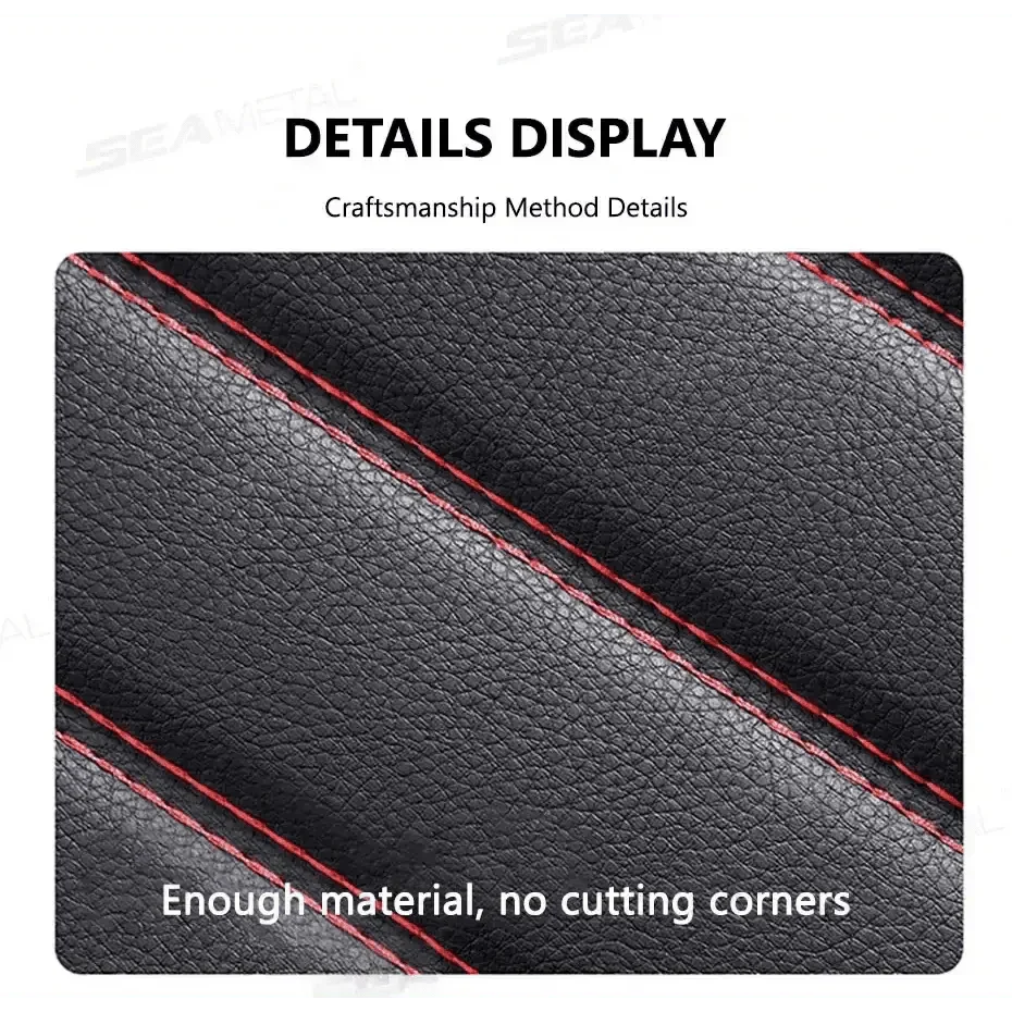 Premium Black Leather Car Seat Covers by Seametal
