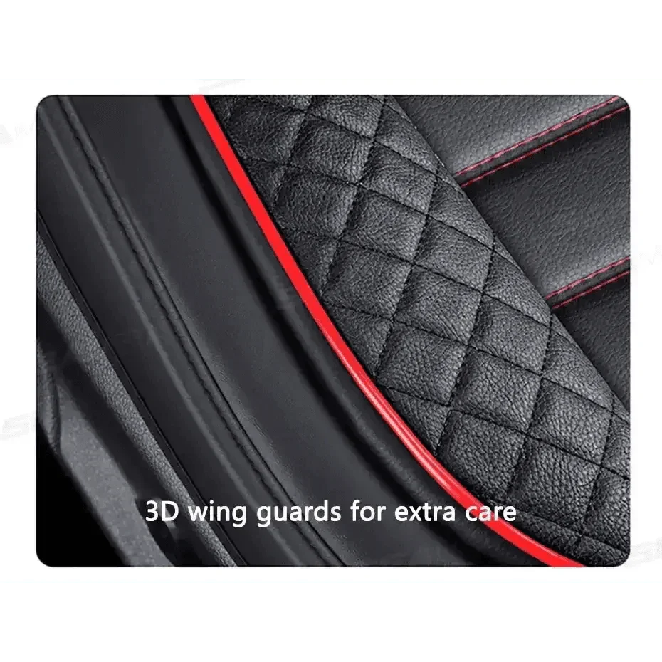Premium Black Leather Car Seat Covers by Seametal