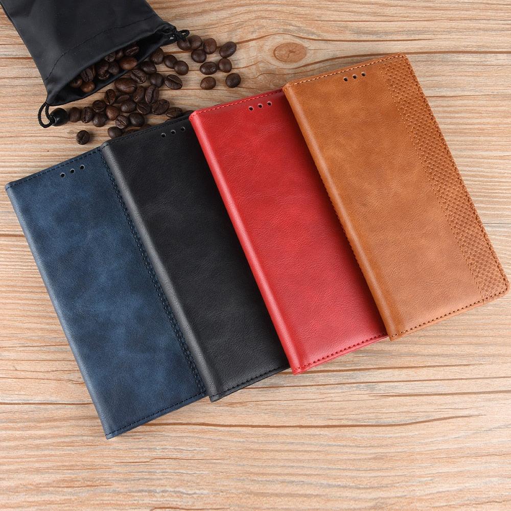 Premium Black Leather Flip Case for iPhone 11-14 Series