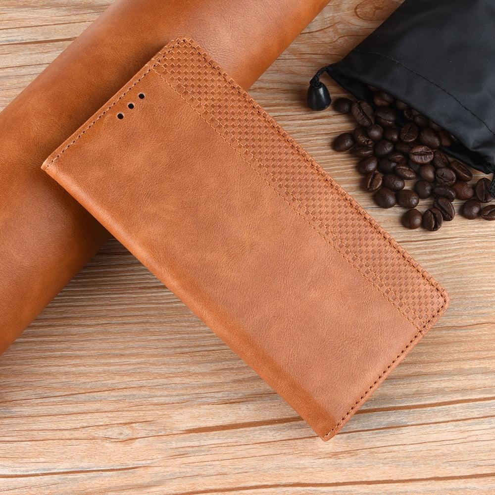 Premium Black Leather Flip Case for iPhone 11-14 Series