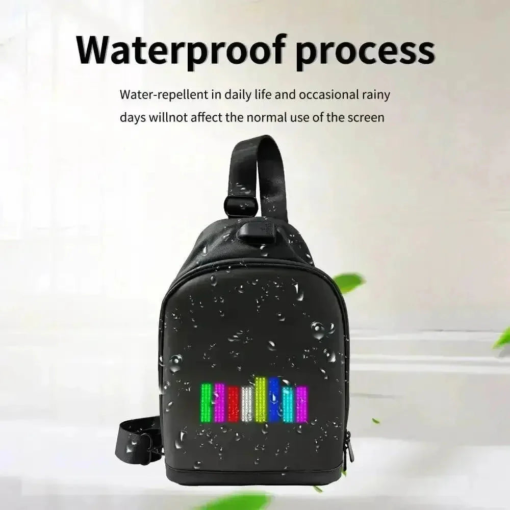 Mochilas LED Pixel Negras y Bolsas de Cintura Inteligentes