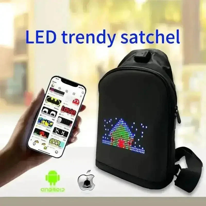 Mochilas LED Pixel Negras y Bolsas de Cintura Inteligentes
