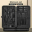 Premium Black Manicure Nail Clipper Set Case