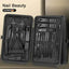 Premium Black Manicure Nail Clipper Set Case