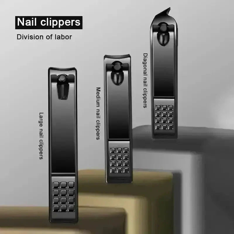 Premium Black Manicure Nail Clipper Set Case
