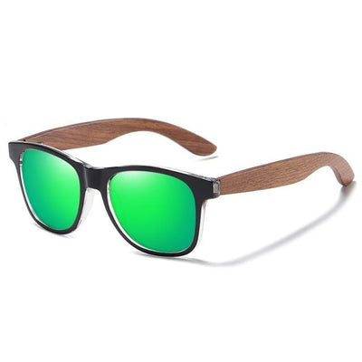 Lunettes de soleil polarisées en bois noir premium pour hommes
