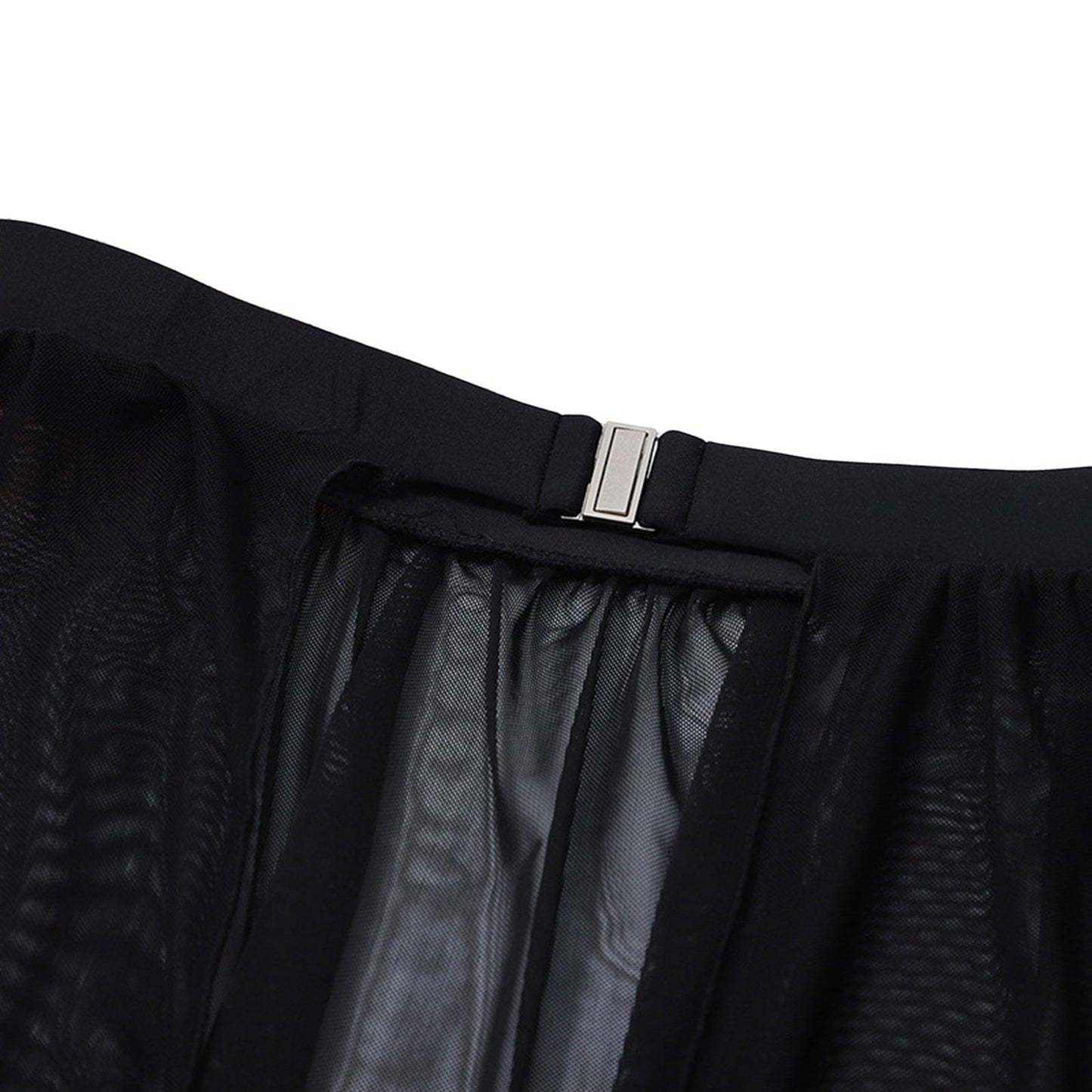 Ensemble de Couverture de Bikini en Maille Noire Élégante pour Femmes