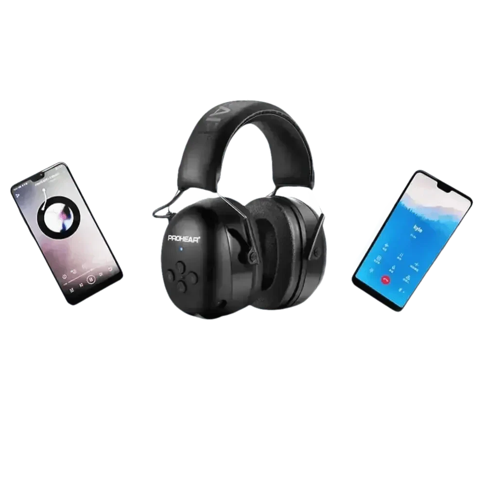 Black Noise Canceling Bluetooth Earmuffs