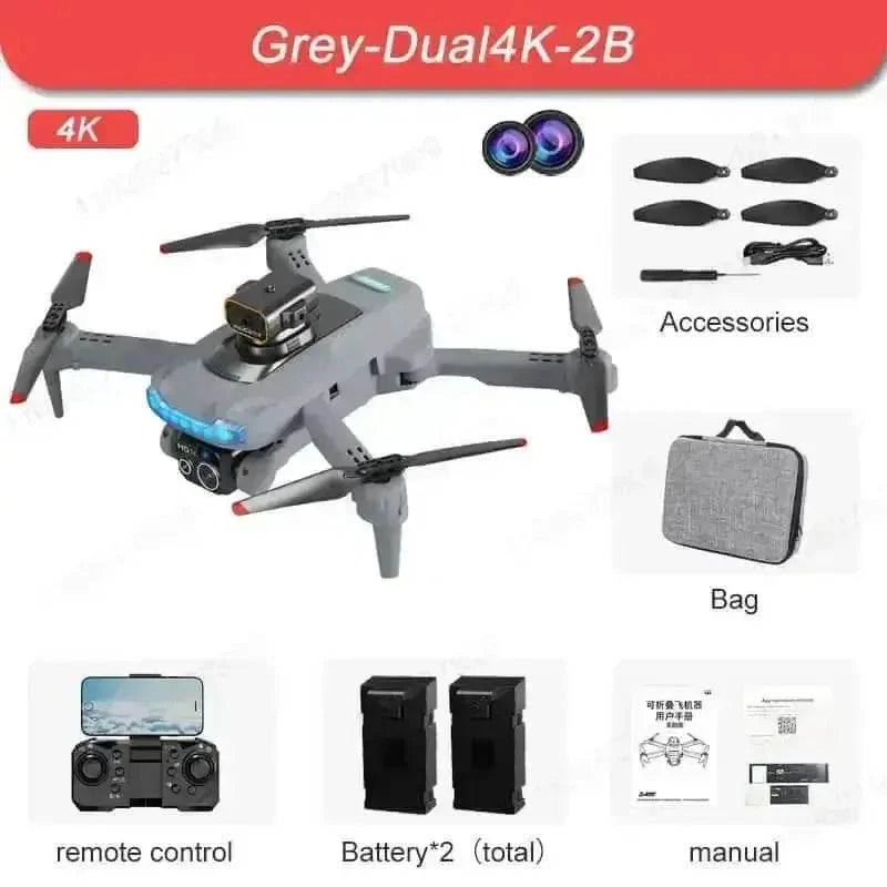 Black P15 Mini Drone Camera with Obstacle Avoidance