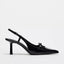 Sandales élégantes en cuir verni noir pour femmes avec nœud