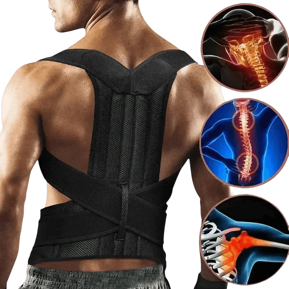 Black Posture Corrector Belt for Enhanced Comfort