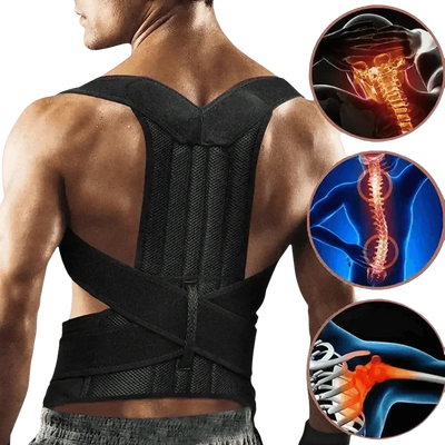 Black Posture Corrector Belt for Enhanced Comfort