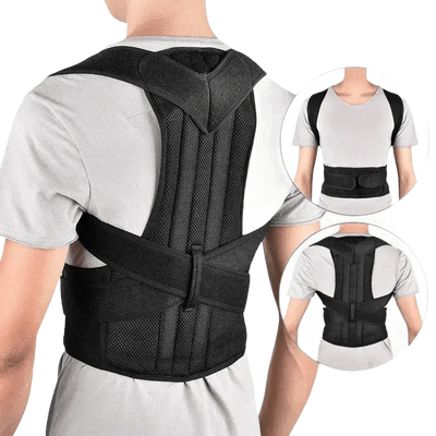 Black Posture Corrector Belt for Enhanced Comfort
