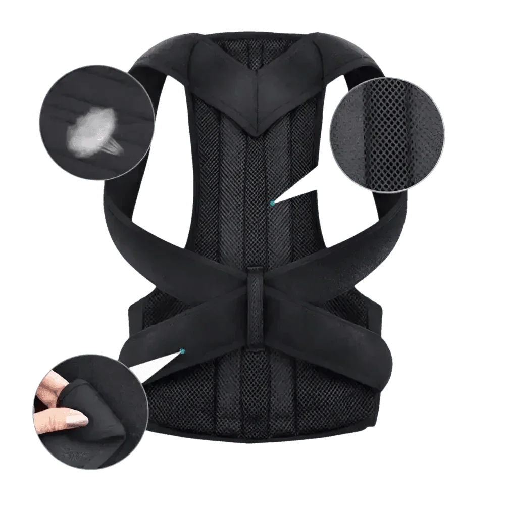 Black Posture Corrector Belt for Enhanced Comfort
