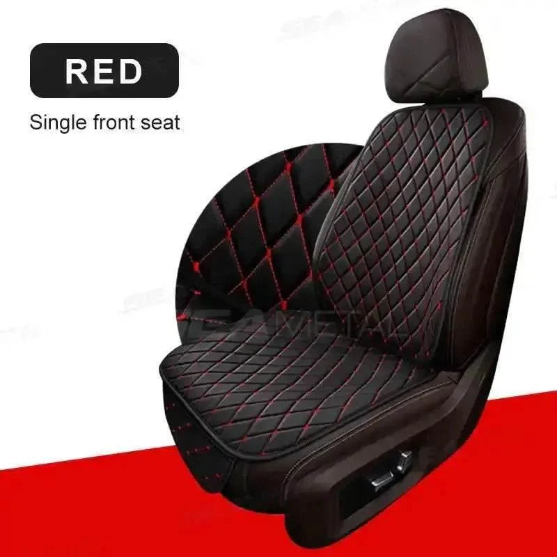 Premium Black Quilted Leather Car Seat Covers