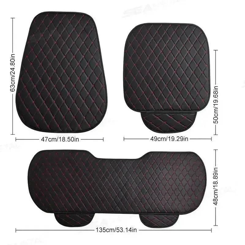 Premium Black Quilted Leather Car Seat Covers